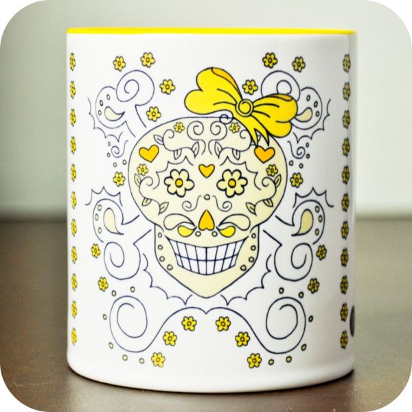 Caneca Caveirinha Amarela