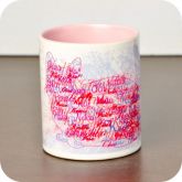 Caneca Gatos e Tipos Rosa