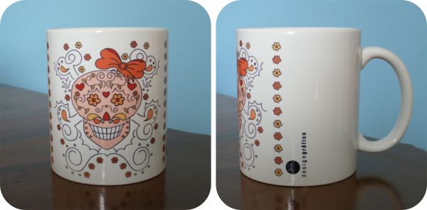 Caneca Caveirinha Laranja