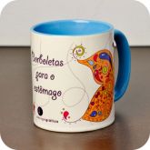 Caneca Borboletas Para o Estômago Azul